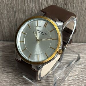 White Kenneth Cole Two-Tone Stainless Steel Men’s Watch With New Battery